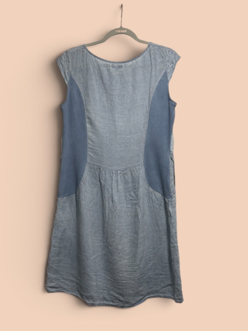 Lina Tomei Made in Italy 100% Linen Embroidered Shift Dress – Large - Picture 4 of 11